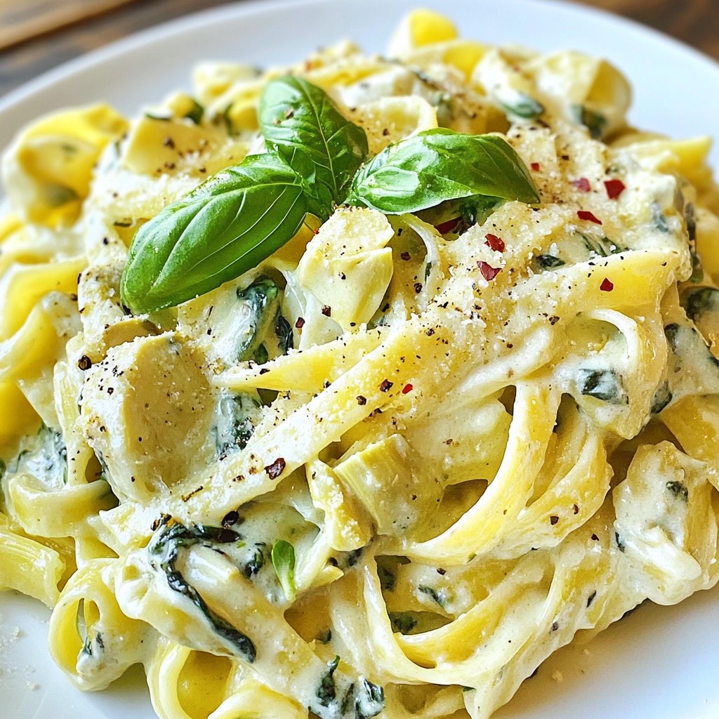Creamy Spinach Artichoke Pasta Velvety Delight