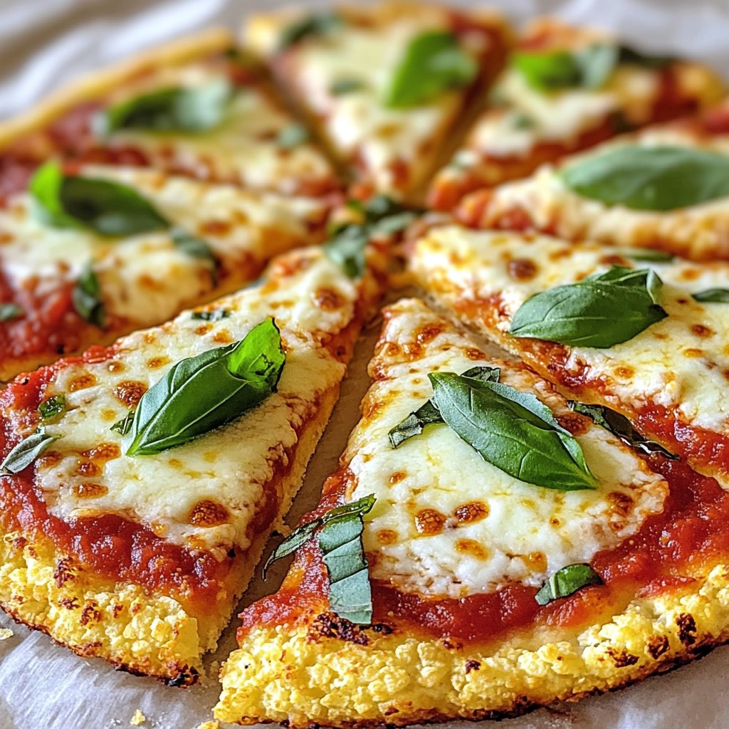 Cauliflower Crust Margherita Pizza Flavor Boost
