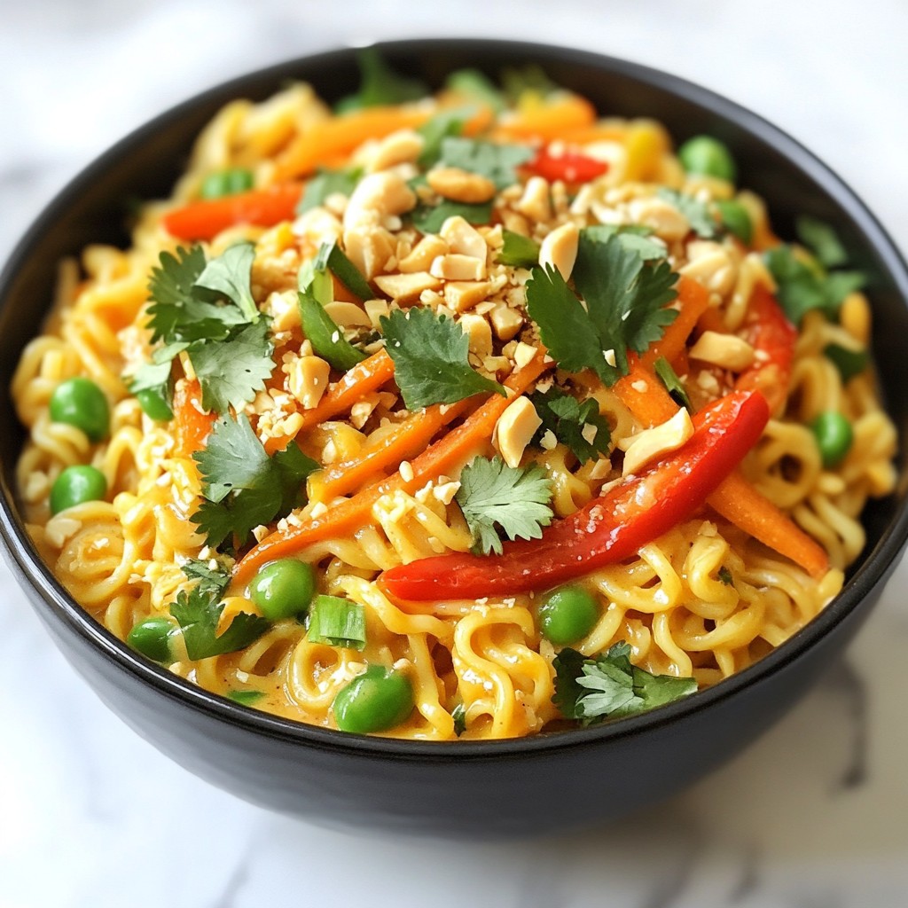 Spicy Thai Peanut Ramen Flavorful and Easy Recipe
