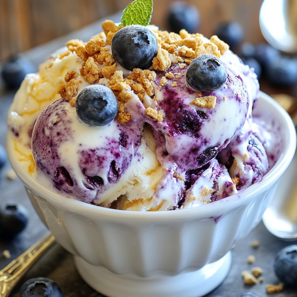 Blueberry Cheesecake Ice Cream Delightful and Creamy
