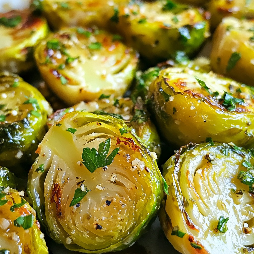 Garlic Herb Roasted Brussels Sprouts Flavorful Side Dish