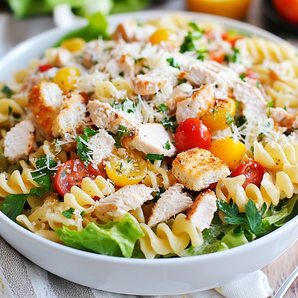 Chicken Caesar Pasta Salad Flavorful and Easy Recipe