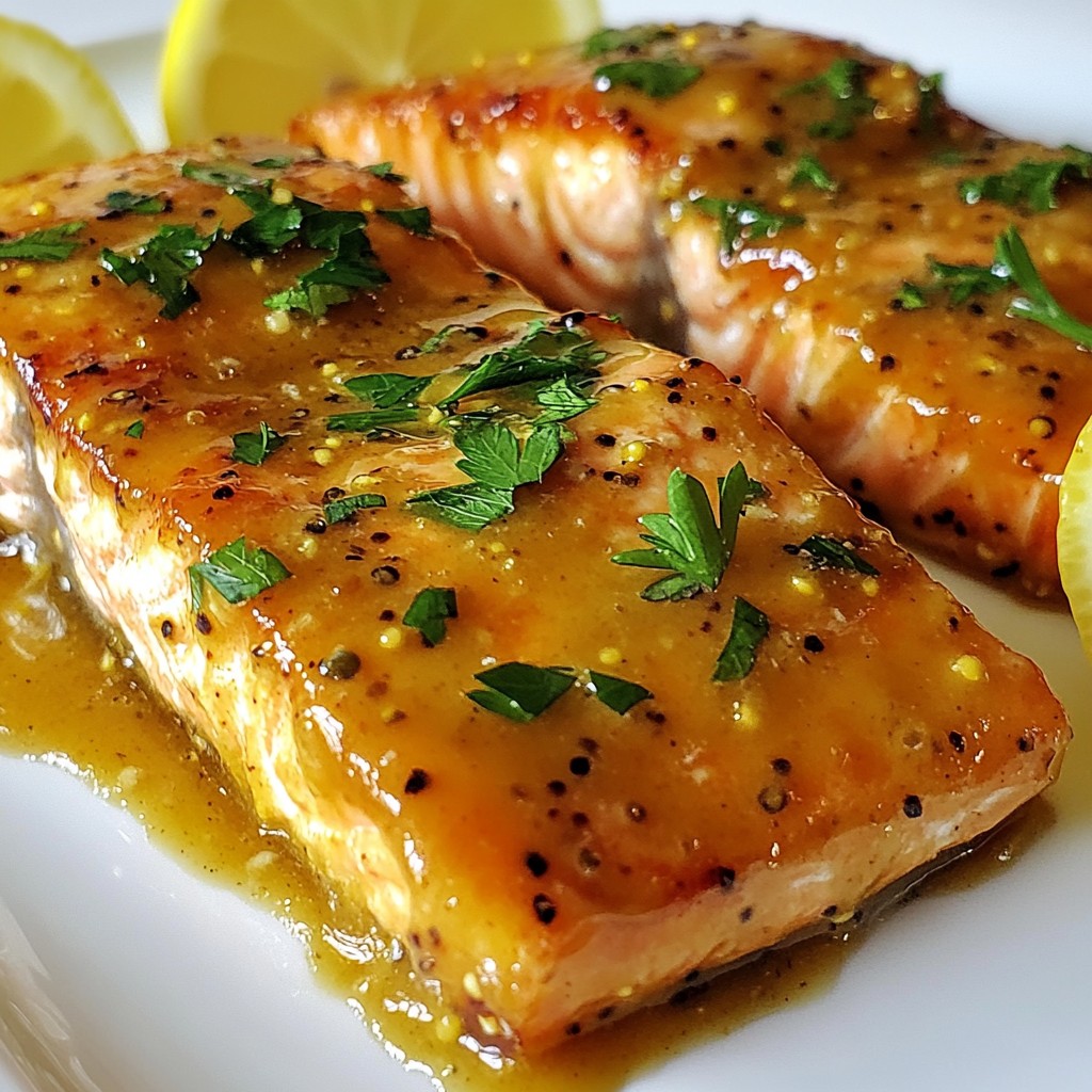 Honey Mustard Glazed Salmon Tasty and Simple Recipe