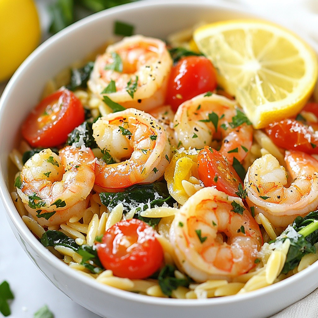 Lemon Garlic Shrimp Orzo Flavorful and Easy Recipe