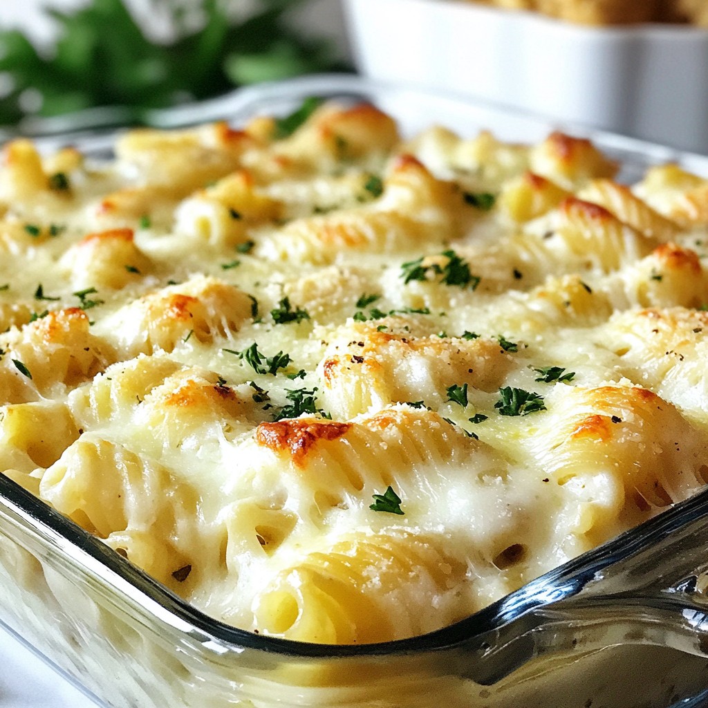 Garlic Parmesan Chicken Alfredo Bake Flavorful Dish