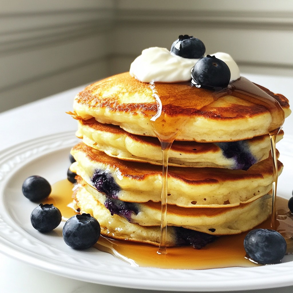 Greek Yogurt Blueberry Pancakes Quick and Easy Recipe