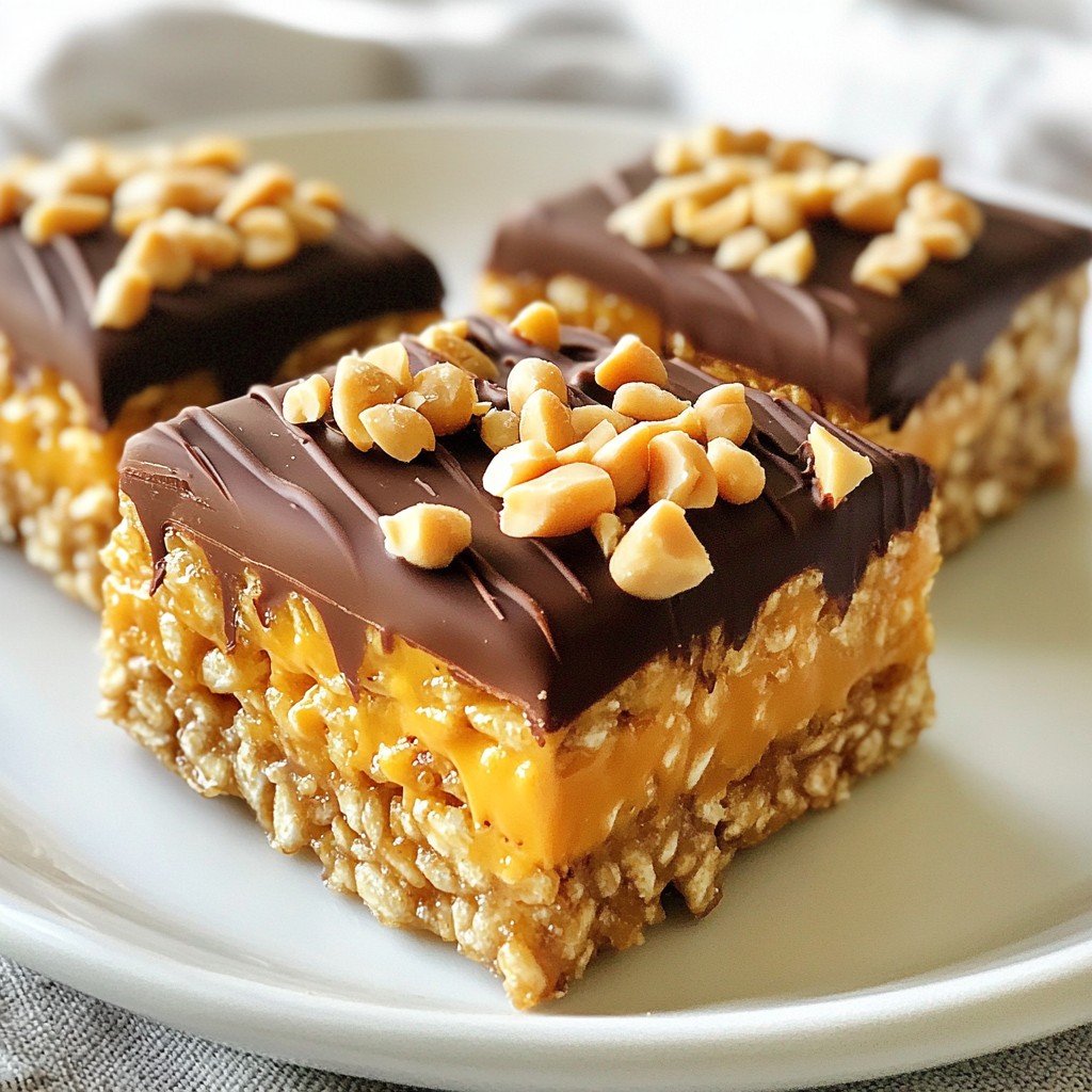 Peanut Butter Chocolate Rice Krispie Bars Delight