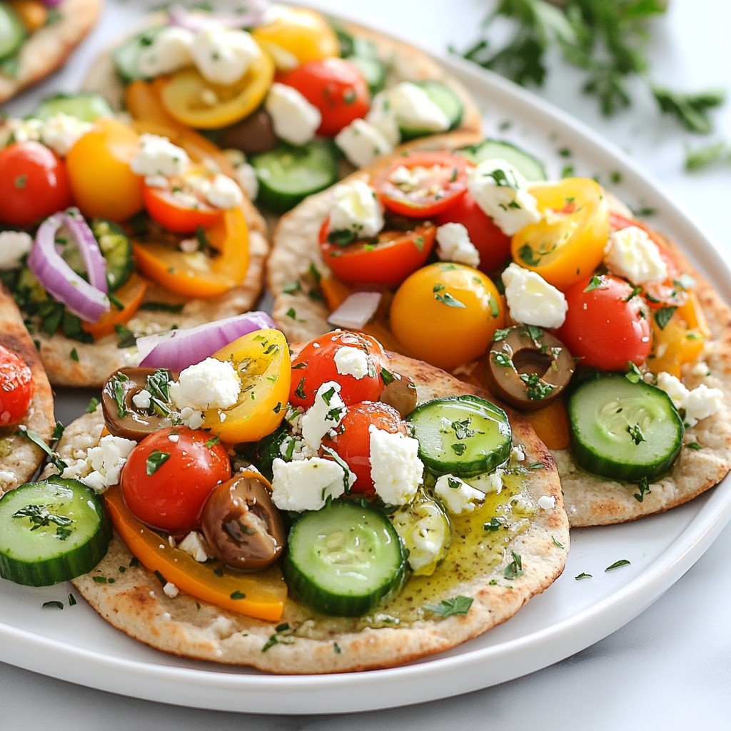 Greek Veggie Pita Pizzas Flavorful and Filling Meal