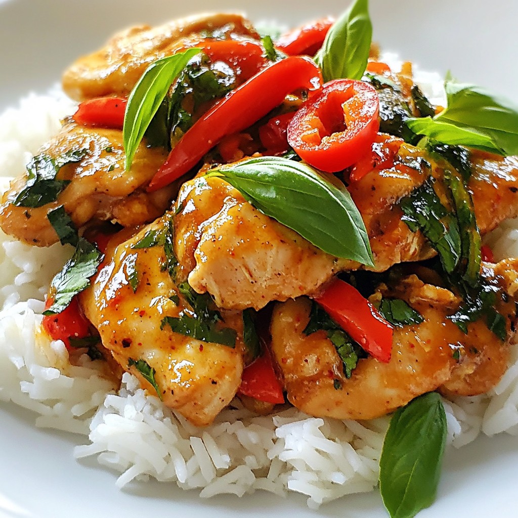 Spicy Thai Basil Chicken Quick and Flavorful Recipe