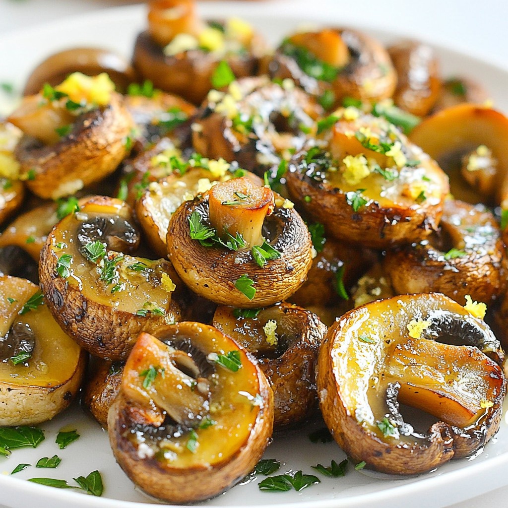 Herb Garlic Roasted Mushrooms Savory and Easy Recipe