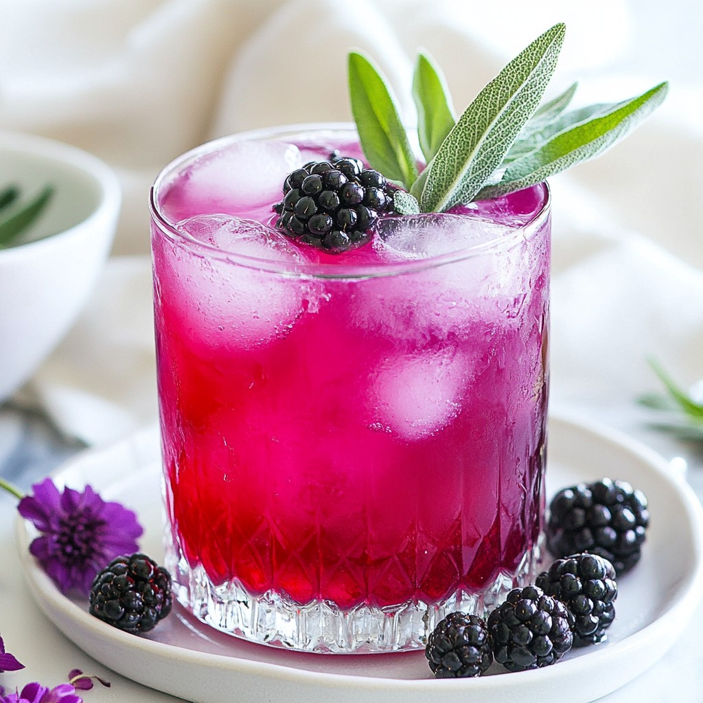 Blackberry Sage Lemonade Refreshing Summer Drink