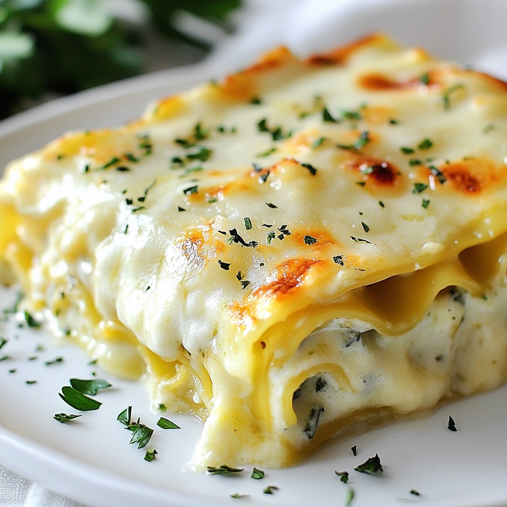 Roasted Garlic Alfredo Lasagna Rollups Delicious Recipe