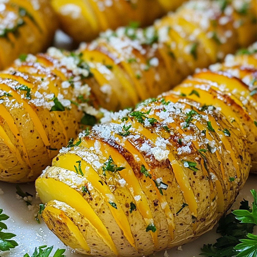 Garlic Herb Hasselback Potatoes Flavorful Side Dish