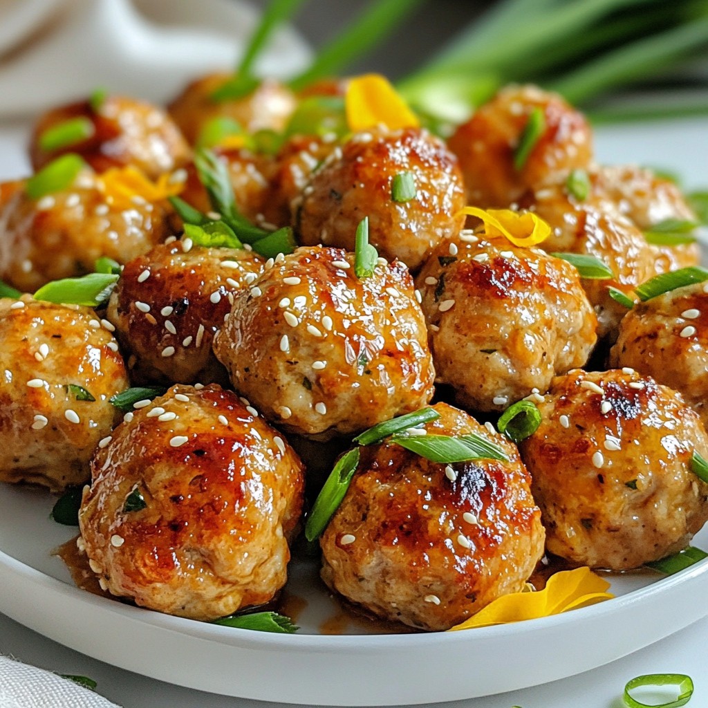 Savory Sesame Ginger Chicken Meatballs Delight
