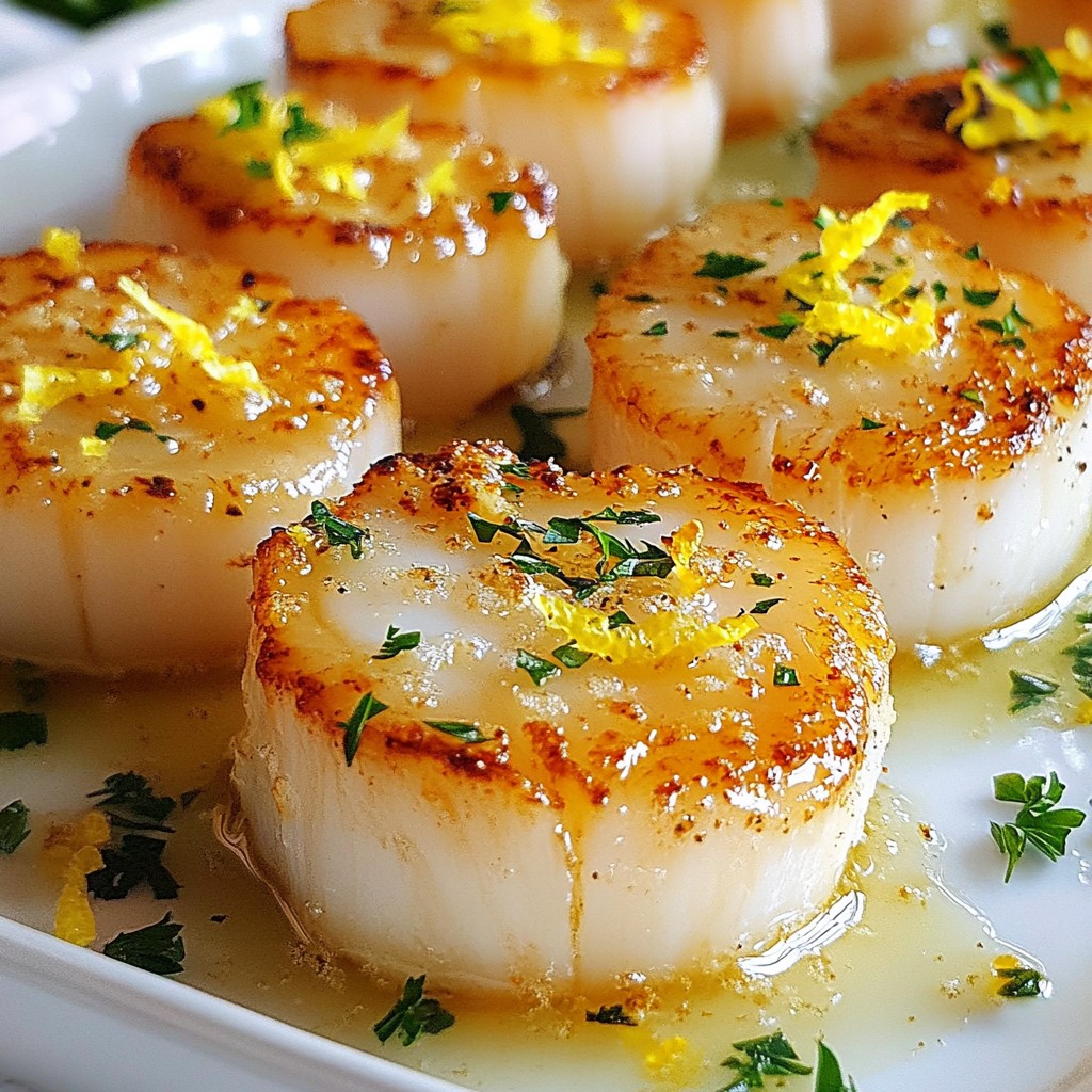 Lemon Garlic Butter Scallops Savory and Simple Dish
