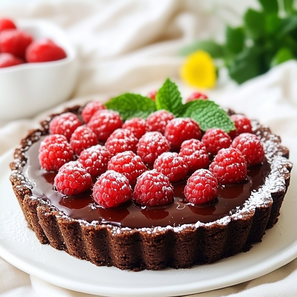 Raspberry Chocolate Truffle Tart Irresistible Delight