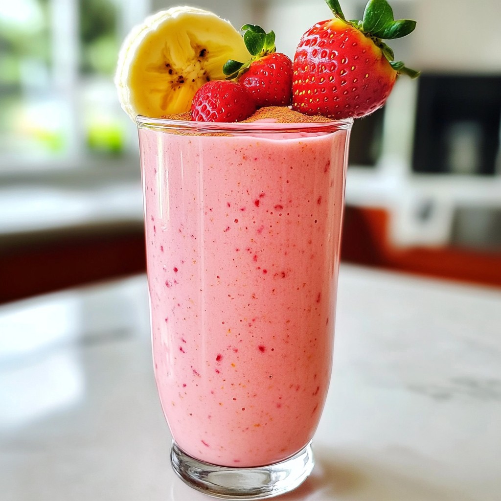 Strawberry Banana Oat Smoothie Simple and Tasty Prep