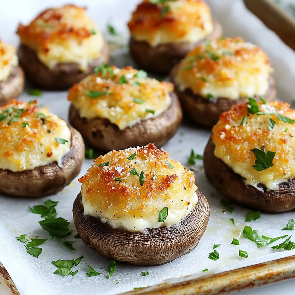 Garlic Parmesan Stuffed Mushrooms Tasty and Simple Treat