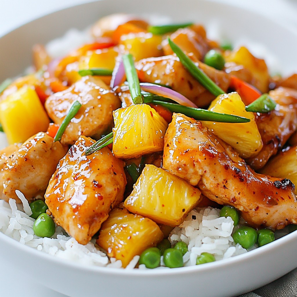 Sweet Chili Pineapple Chicken Stir Fry Delightful Dish
