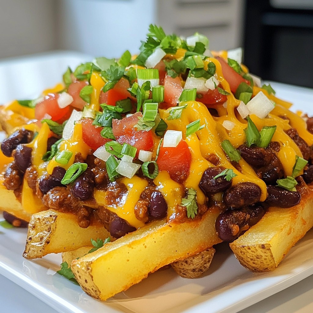 Vegan Chili Cheese Fries Flavorful and Satisfying Dish