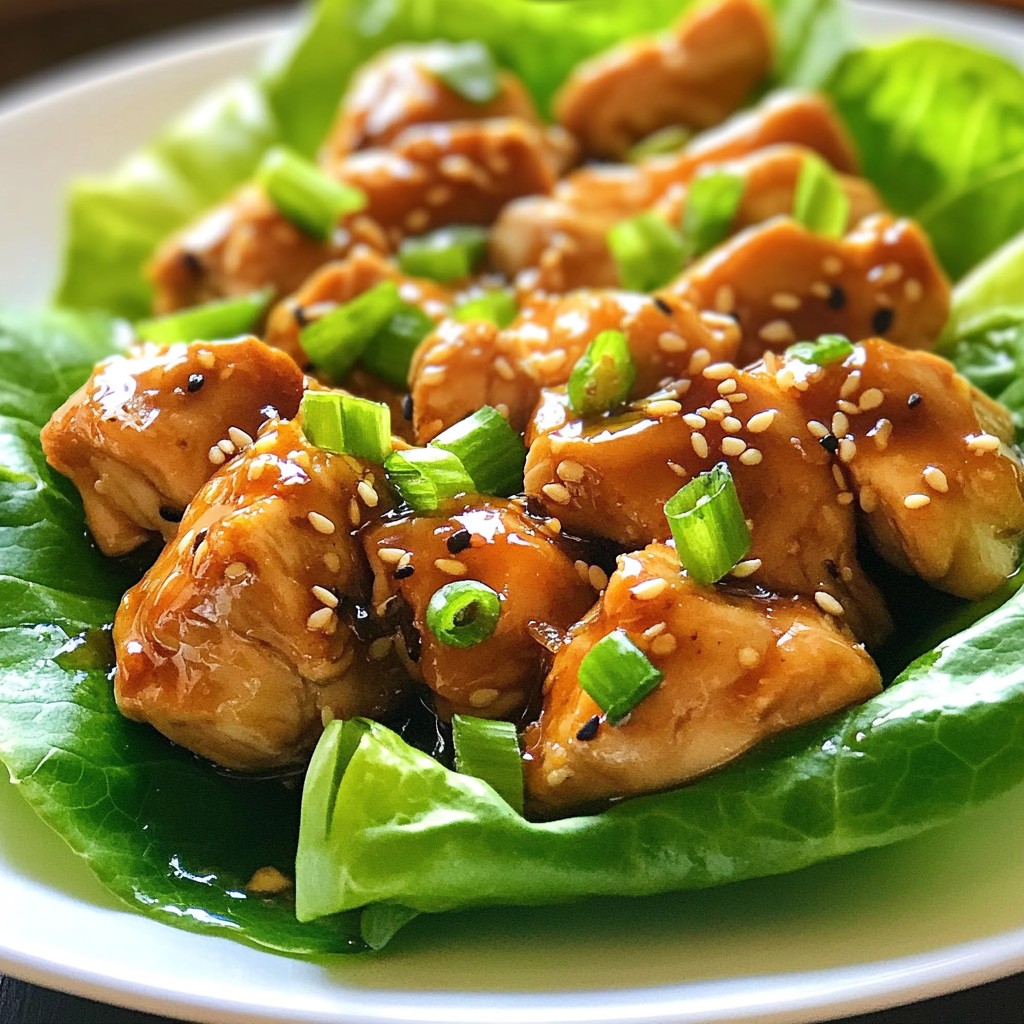 Teriyaki Chicken Lettuce Wraps Flavorful and Easy Meal