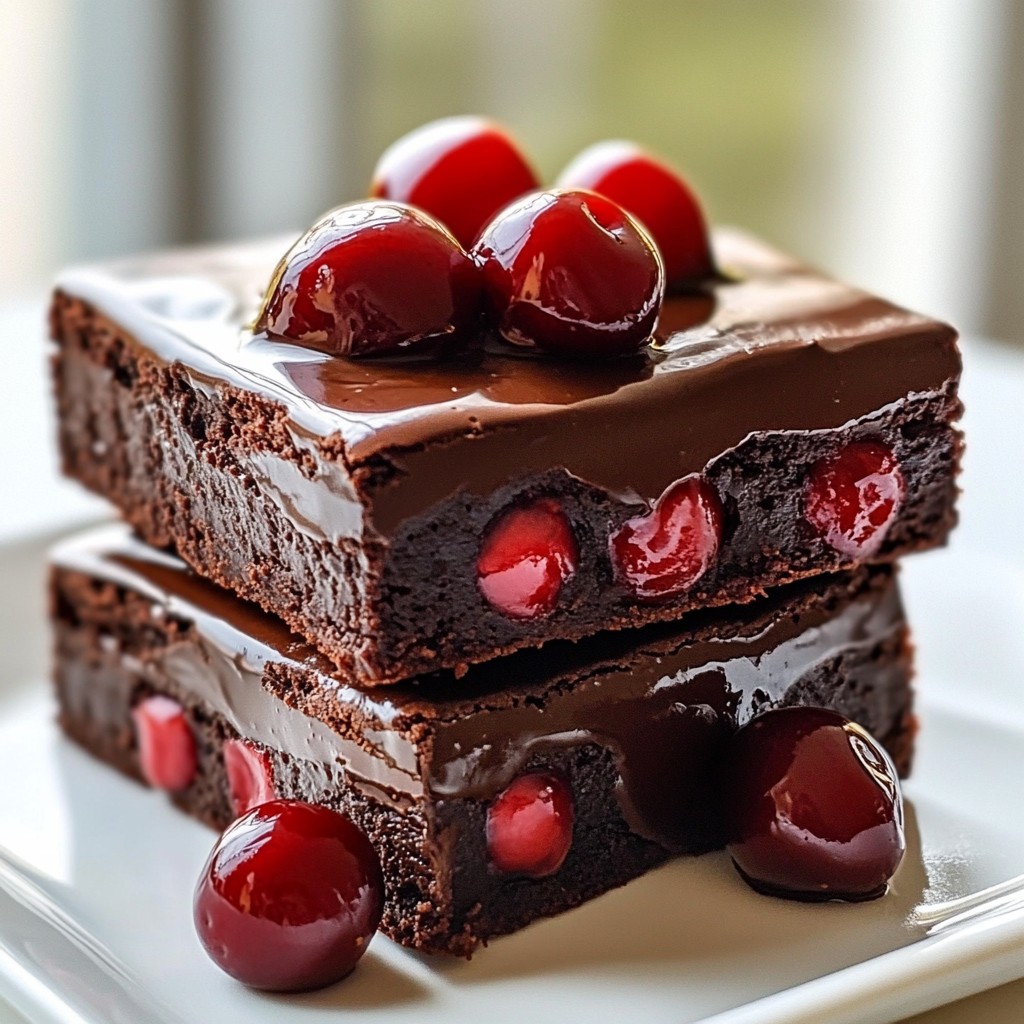 Chocolate Covered Cherry Brownies Irresistible Treat