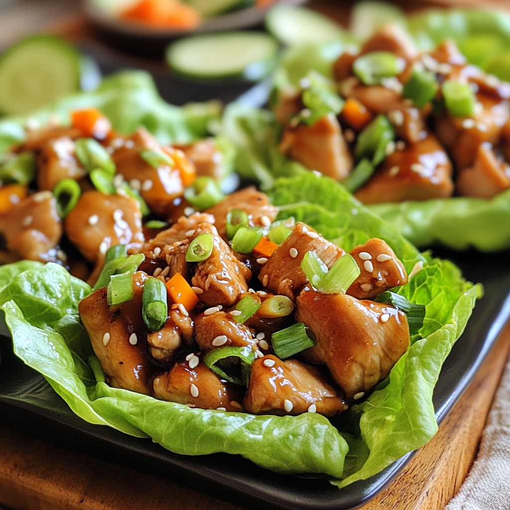Teriyaki Chicken Lettuce Boats Flavorful and Fresh Meal