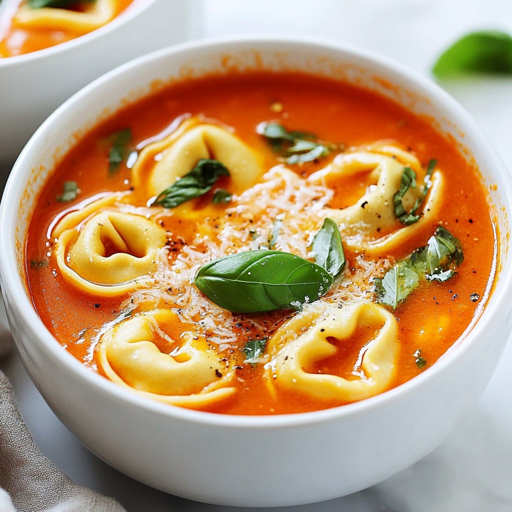 Creamy Tomato Basil Tortellini Soup Tasty and Easy Meal