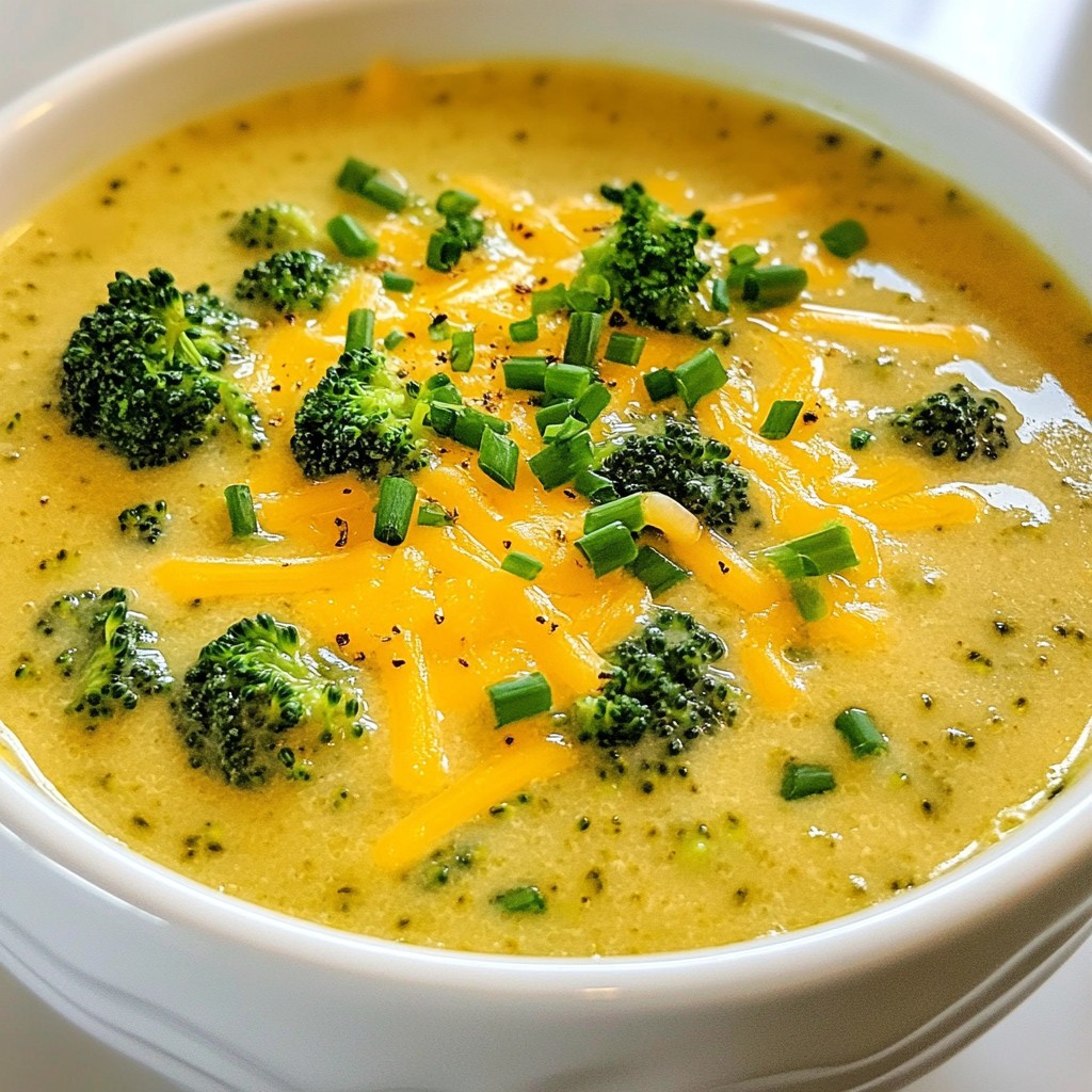 Creamy Broccoli Cheddar Soup Delightful and Simple Recipe