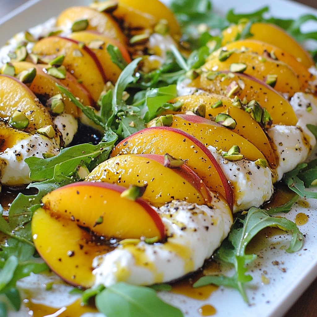 Peach Burrata Salad Simple and Refreshing Delight