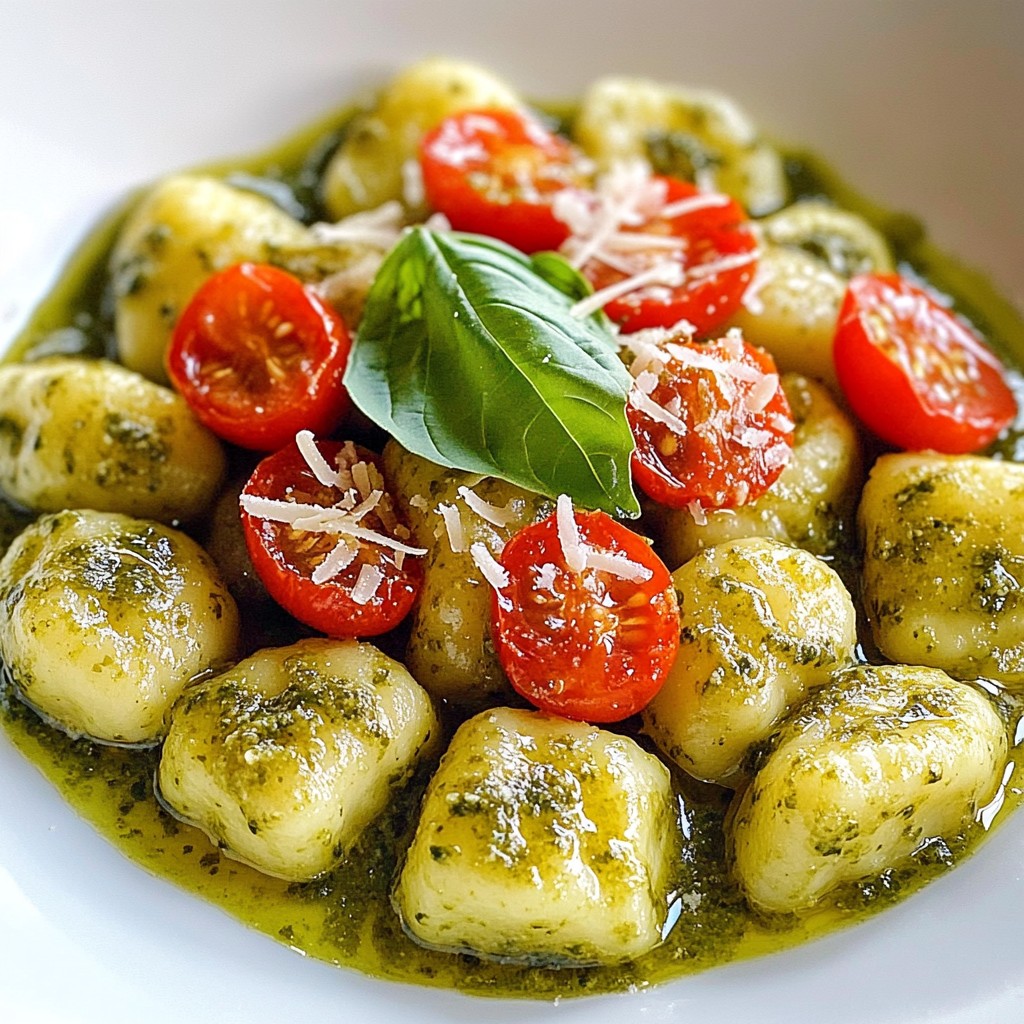 Creamy Basil Pesto Gnocchi Simple and Flavorful Dish