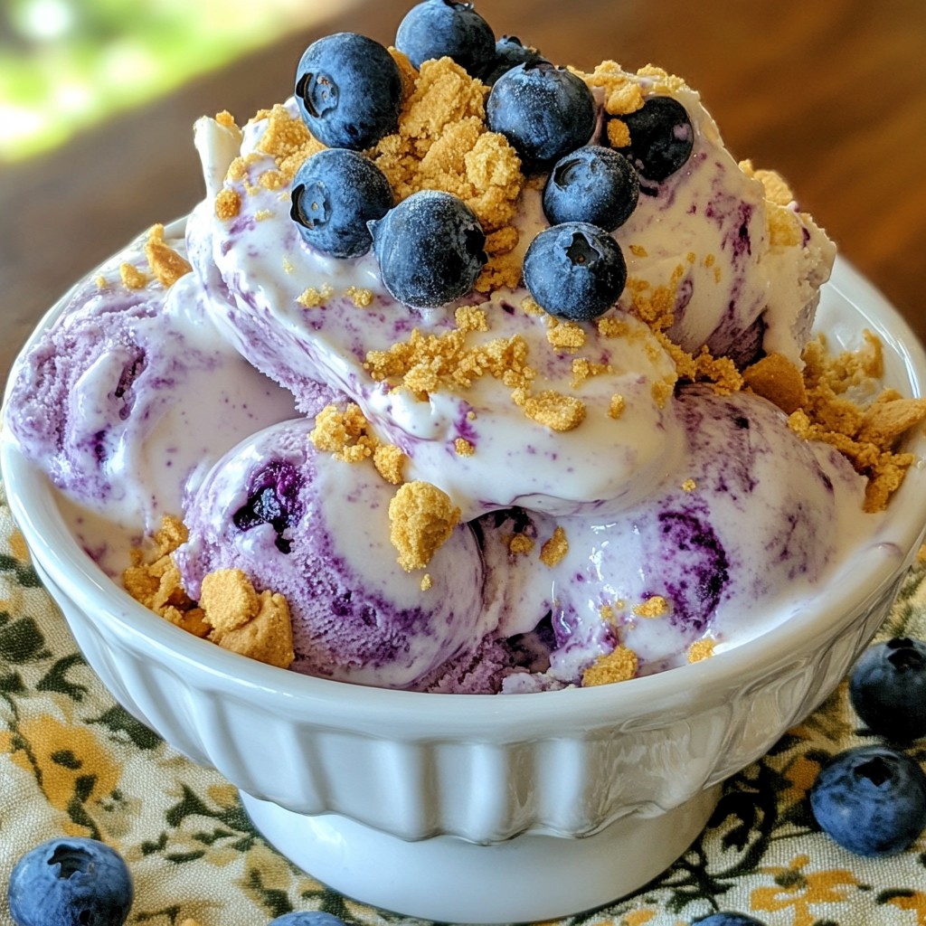Blueberry Cheesecake Ice Cream Creamy and Irresistible