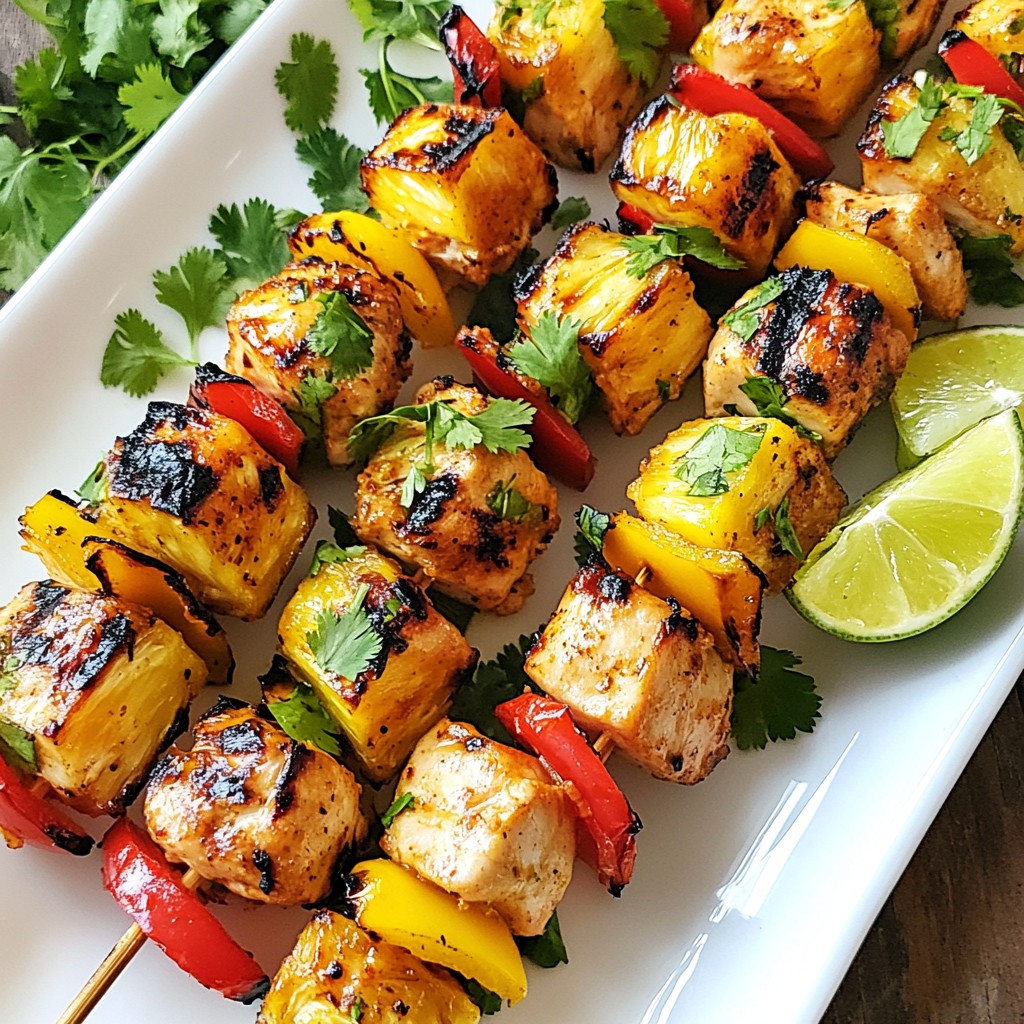 Spicy Pineapple Chicken Skewers Tasty and Easy Meal