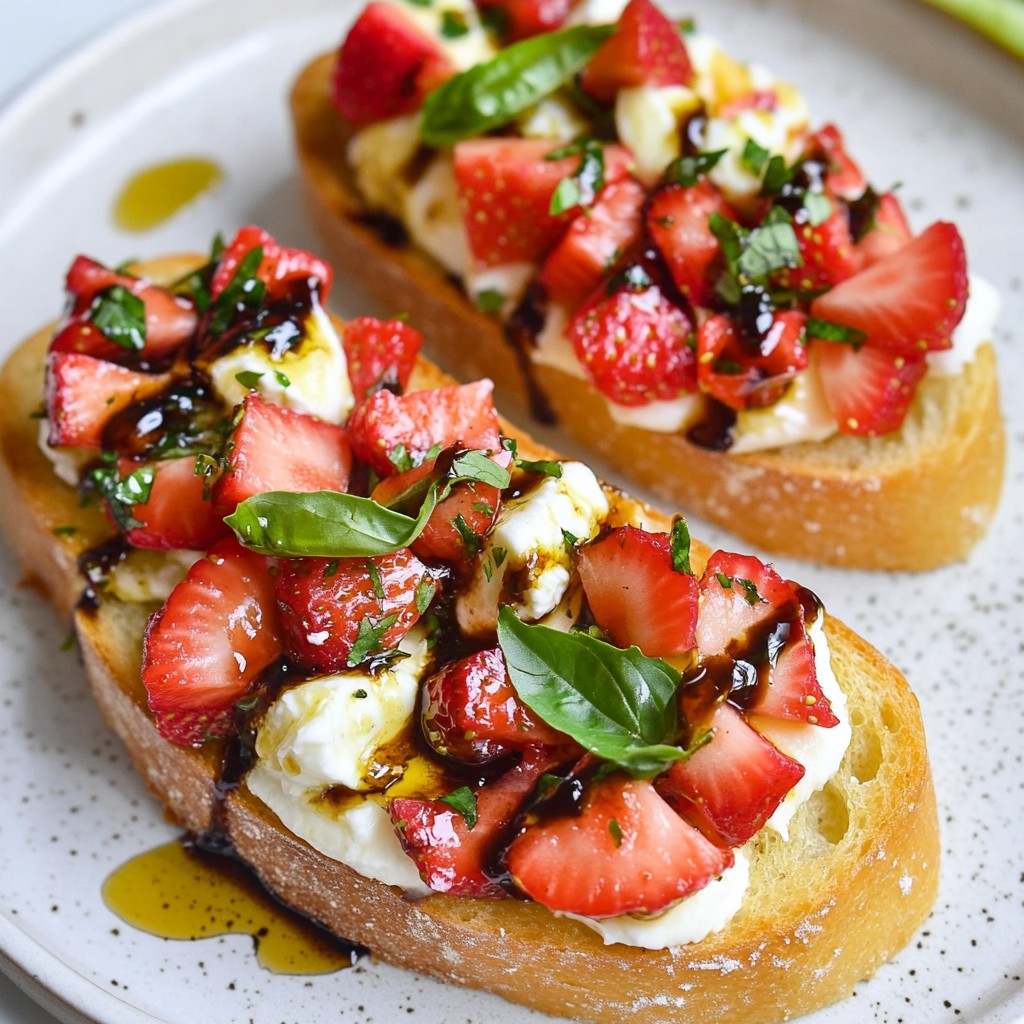 Savory Strawberry Basil Bruschetta Flavorful Delight