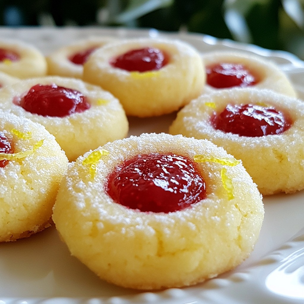 Raspberry Lemon Thumbprint Cookies Tasty and Easy Recipe