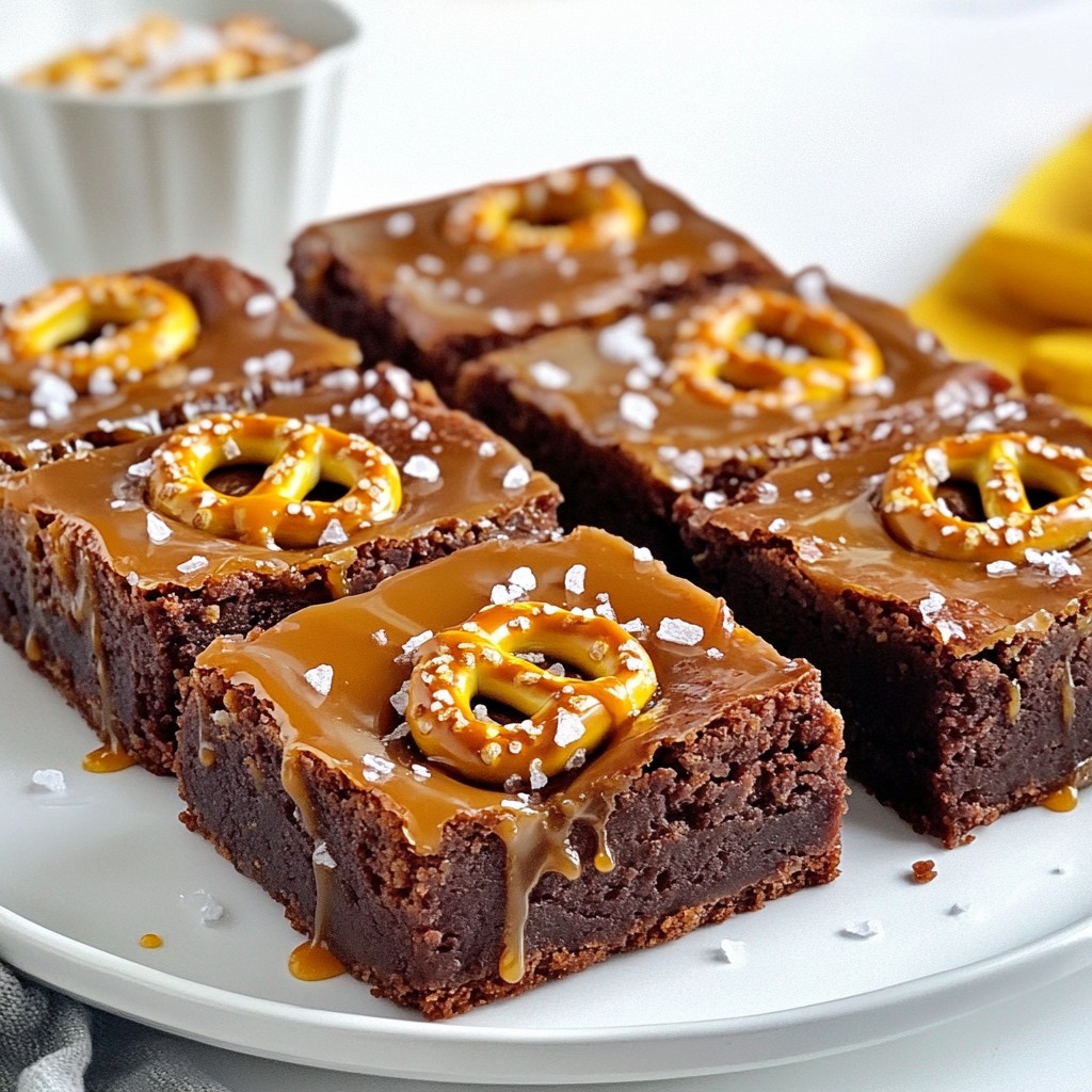 Salted Caramel Pretzel Brownies Irresistible Delight