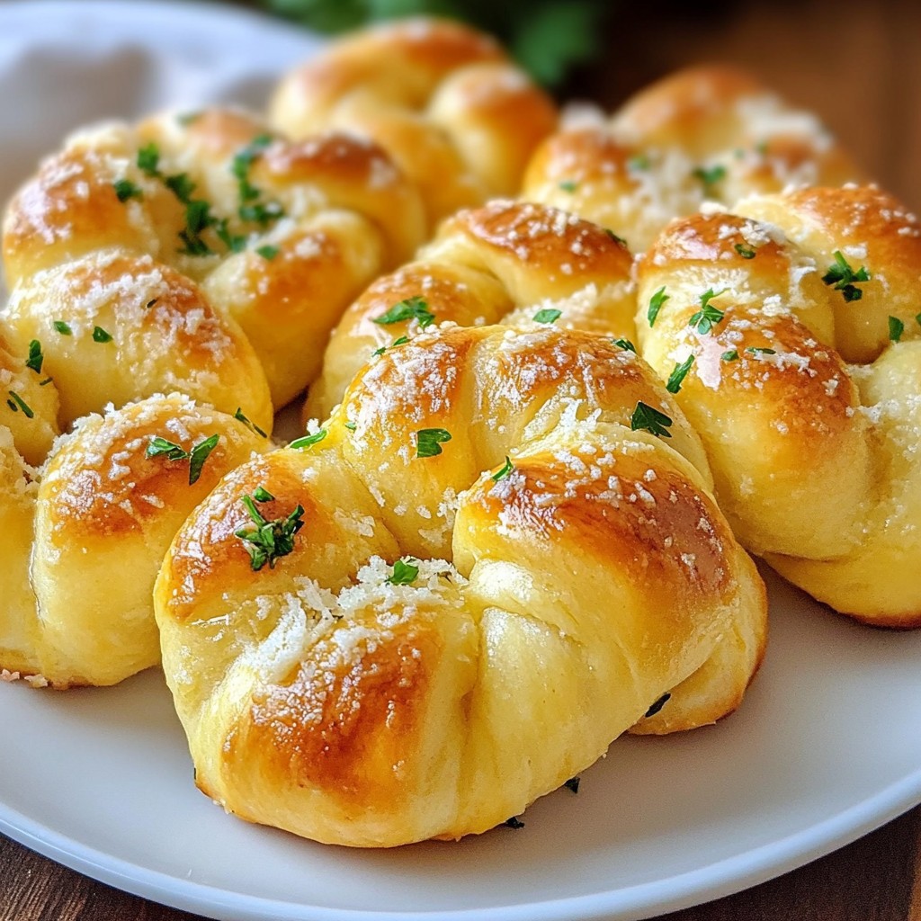 Garlic Butter Parmesan Knots Simple and Tasty Treat