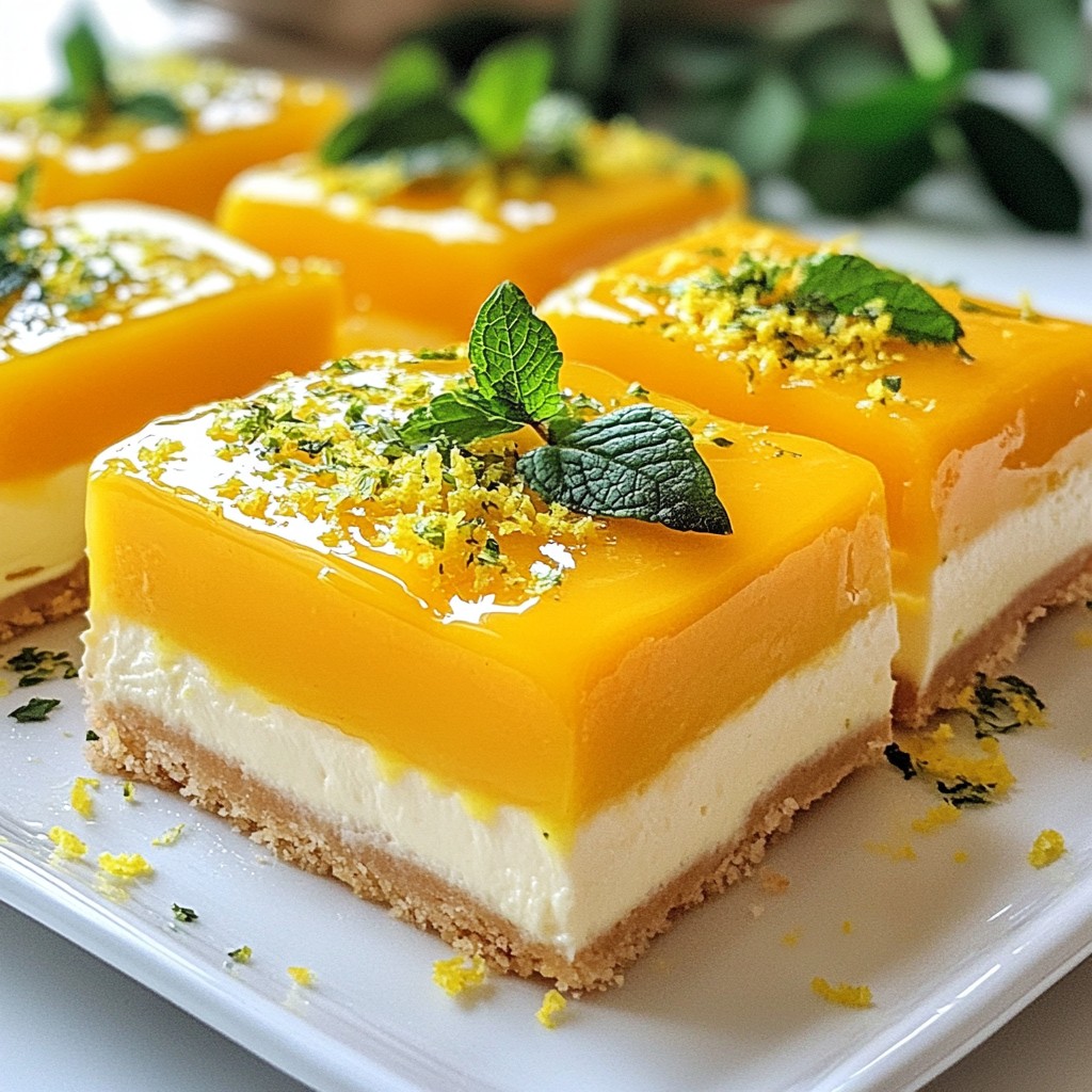 Mango Lime Cheesecake Bars Fresh and Flavorful Treat