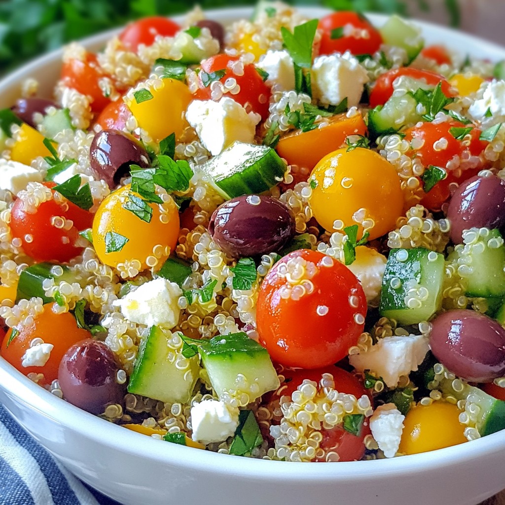 Mediterranean Quinoa Salad Fresh and Flavorful Dish