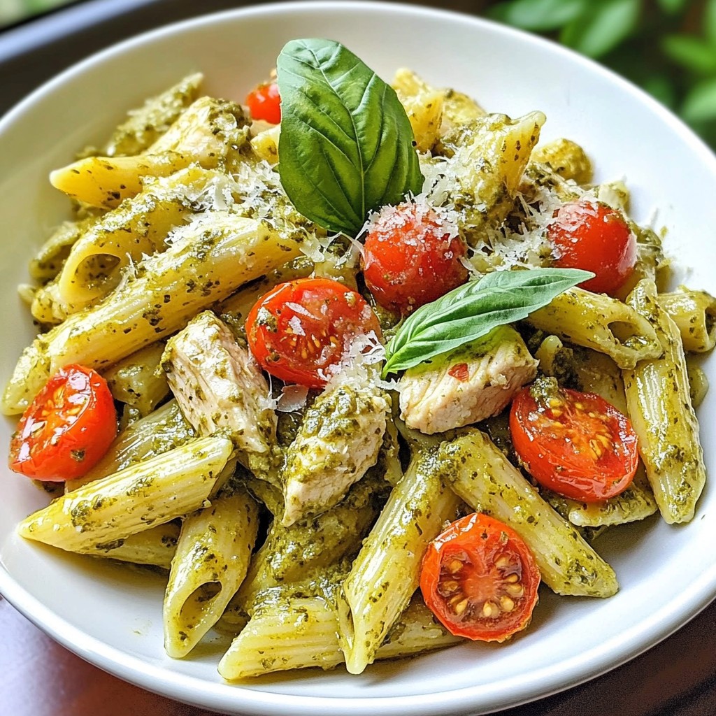 Creamy Pesto Chicken Penne Tasty and Simple Meal