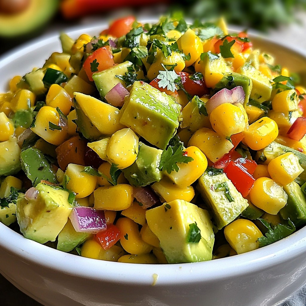 Zesty Avocado Corn Salad Refreshing and Flavorful Dish