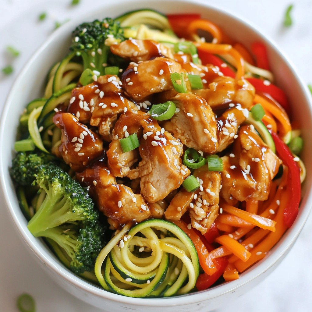 Teriyaki Chicken Zoodle Stir Fry Flavorful Weeknight Meal