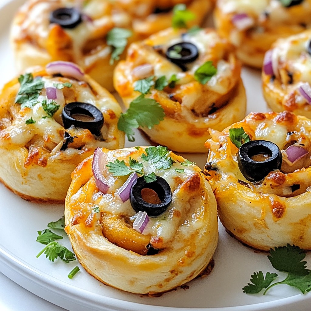 BBQ Chicken Pizza Pinwheels Flavorful Easy Snack