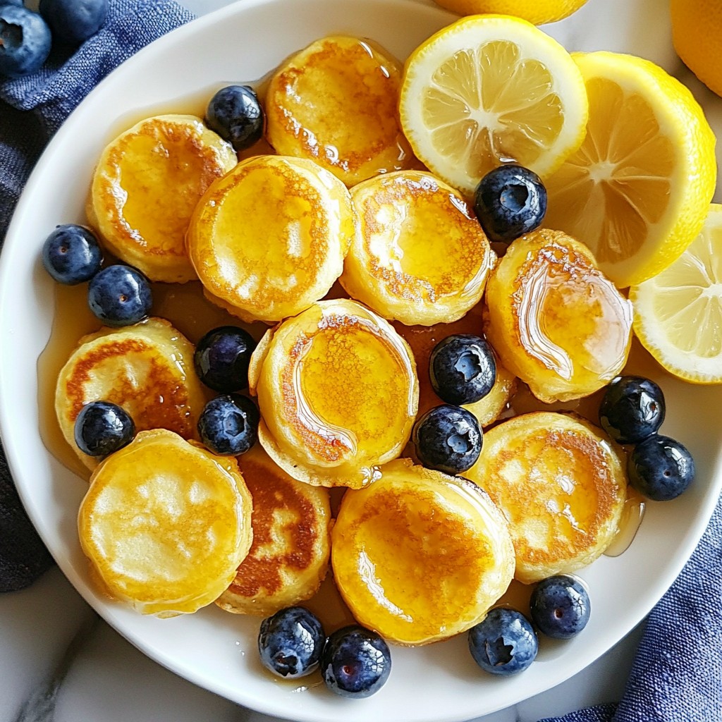 Lemon Blueberry Pancake Bites Tasty and Easy Snack