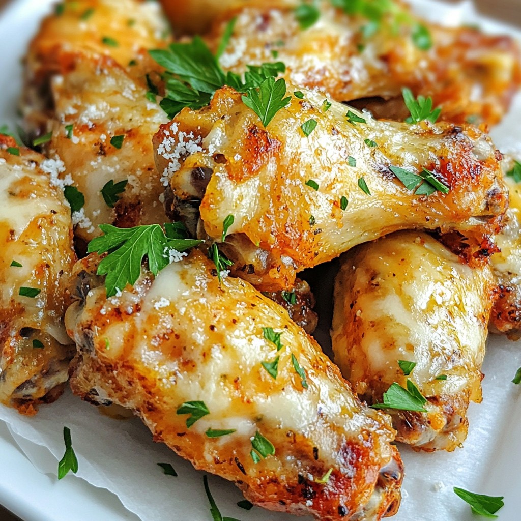 Garlic Parmesan Air Fryer Wings Crispy and Flavorful