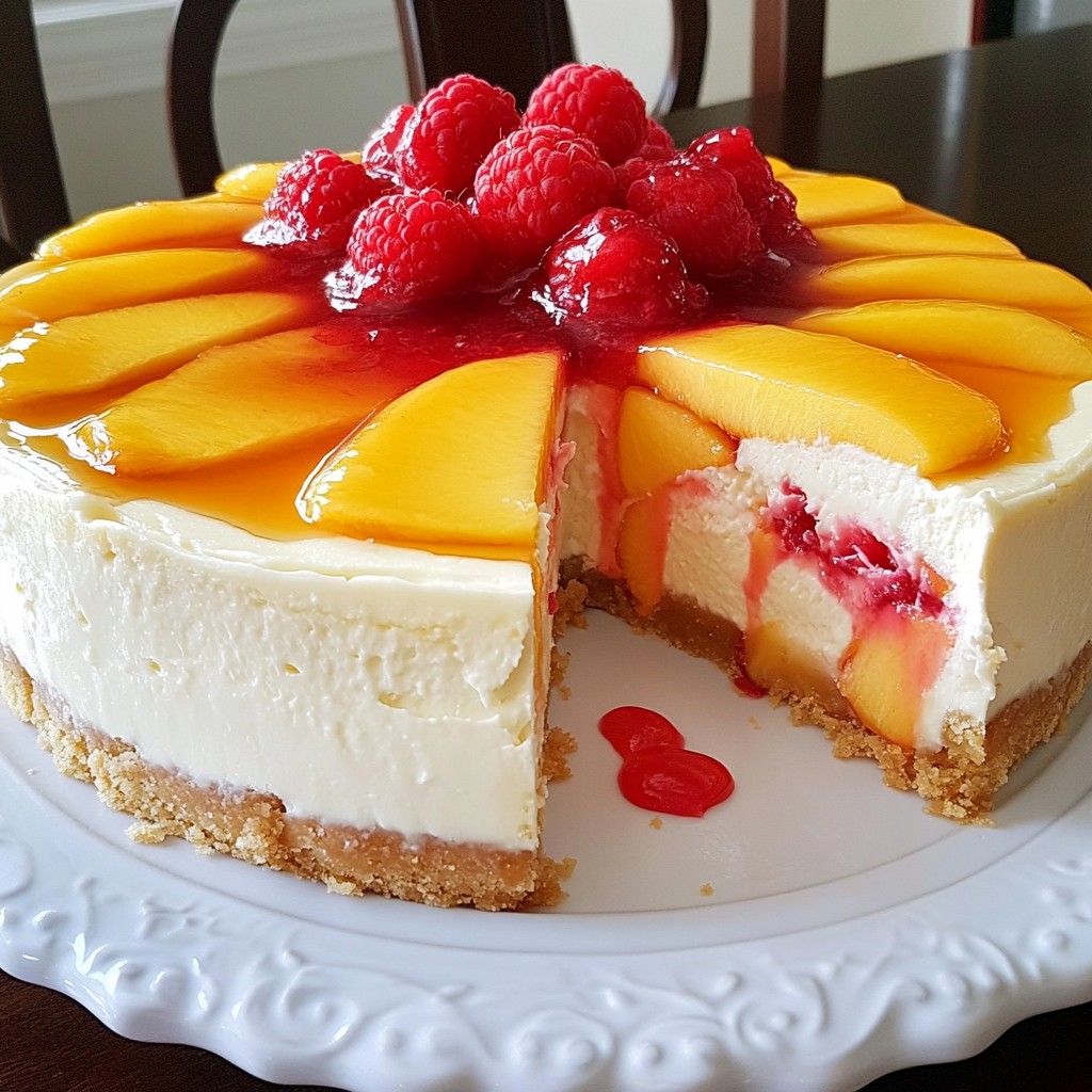 Peach Melba Cheesecake Delightful and Creamy Treat