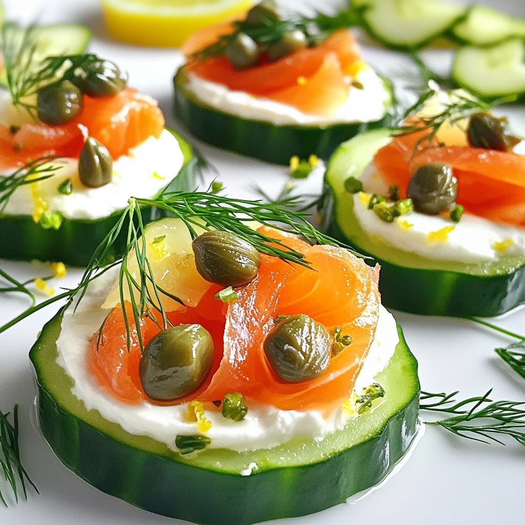Smoked Salmon Cucumber Bites Tasty and Simple Treat