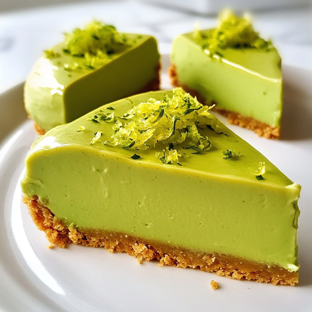 Avocado Lime Cheesecake Decadent and Creamy Delight