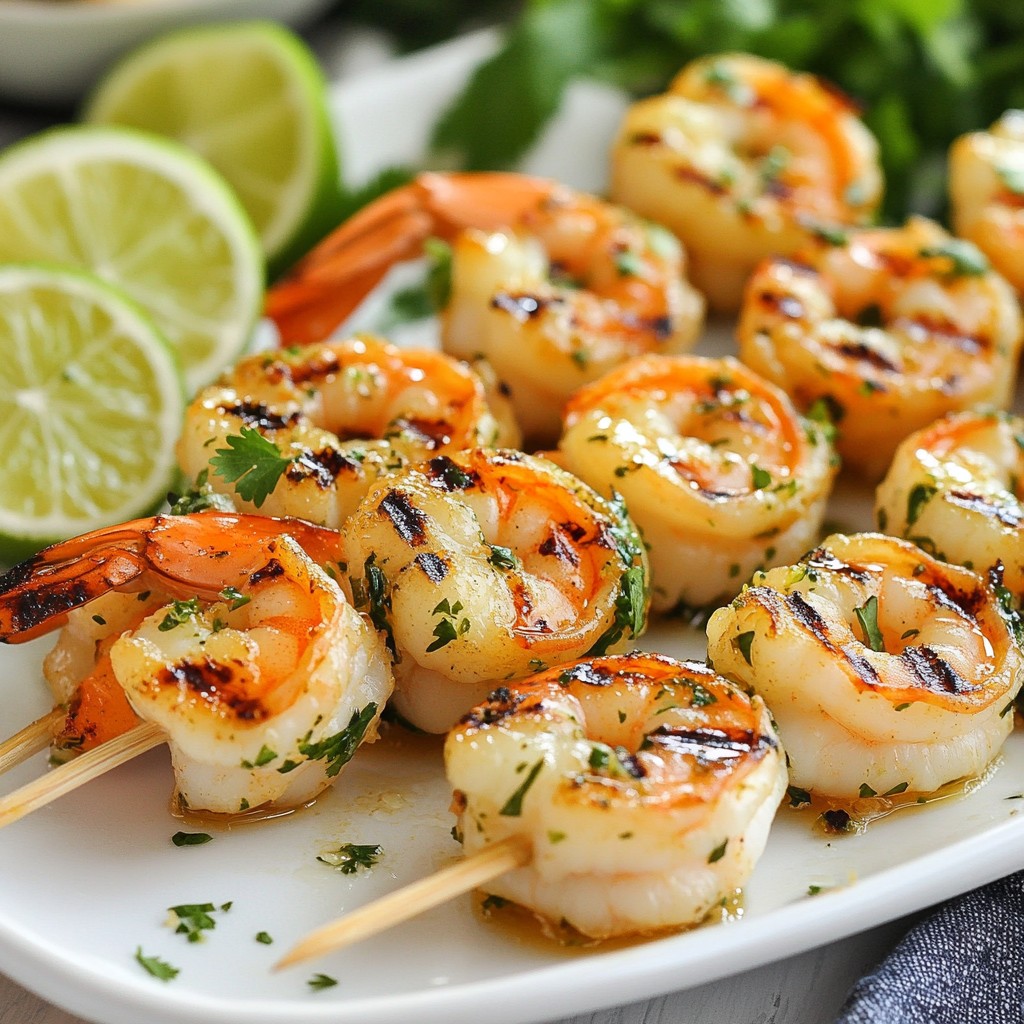 Cilantro Lime Shrimp Skewers Flavorful Grilled Delight