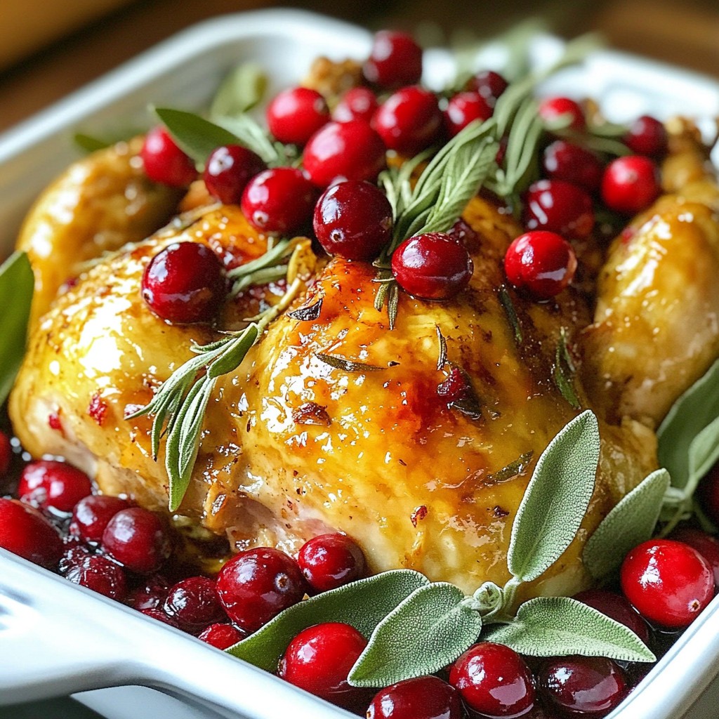 Cranberry Sage Roasted Chicken Flavorful and Juicy Meal